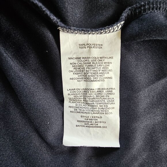 Girls Izod Navy Blue Polo Shirt M (10/12) 100% Polyester Short Sleeve - Picture 5 of 5